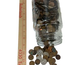 US Coins Silver & Non Large Jar UNsorted Mercury Dimes Buffalo Liberty Quarters Wheats