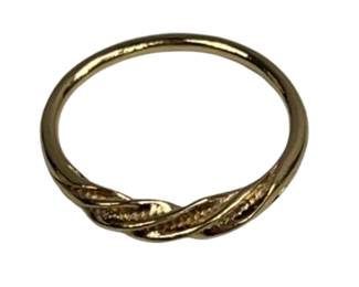 10KT Tested Gold Jewelry Small Twist Ring .9