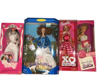 1982 Tracy Bride Barbies Dolls Bo Peep Lamb XO Valentine Happy Birthday