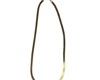 14KT Gold Jewelry Flat Chain Necklace Chunky 20" 8.0g