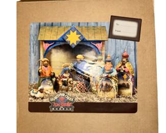 Jim Shore Nativity Scene Wise Men Shepherd Figures Boxed +Manger