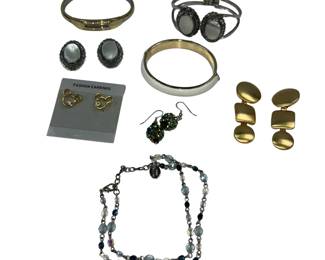 Costume Jewelry Anne Klein Gold Sparkly Stones Mickey Mouse MOP Western