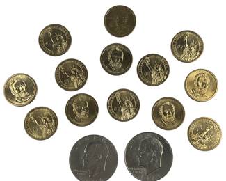 $15 US Coins Dollar Eisenhower Grant Sacagawea