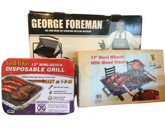 New George Foreman Grill Hibachi Disposable Cook Out Camping