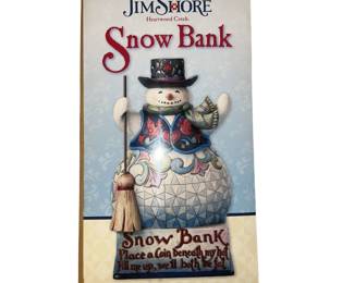 Jim Shore Snow Bank Snowman Figure Boxed