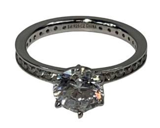 Sterling Silver Jewelry HUGE CZ Solitaire Ring Engagement Cocktail 2.9g ~Sz8