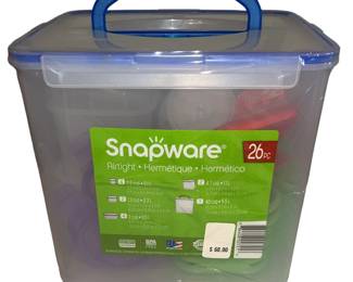 New 26 Pc Snapware Food Storage Containers Set in Tote Gift