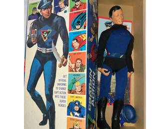 1966 Ideal 12″ Captain Action in Box Original Figure Complete