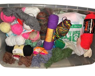 Yarn Container: Multiple Colors and Brands