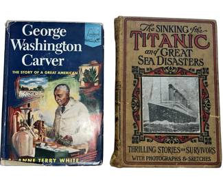 1912 The Sinking of the Titanic & Great Sea Disasters Antique Book +