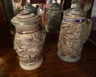 Vintage Avon Collection steins, seven sold separately, each with paperwork