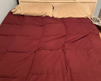 Queen headboard, mattress not for sale, some condition issues