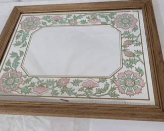 Vintage Stenciled Wall Mirror