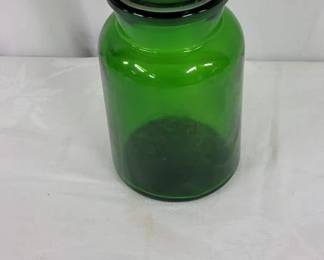 Green Glass Jar