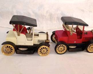 Red and White Toy Radio Cars