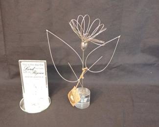 Vintage Wire Sculpture & Angel Figurine