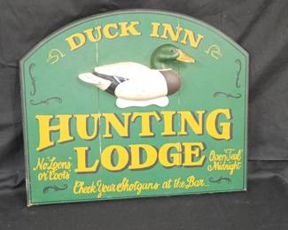 Duck Inn Hunting Lodge Sign