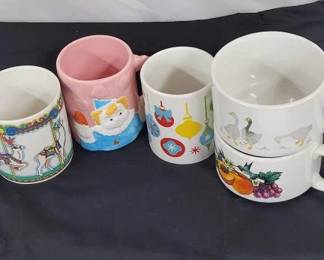 Five Ceramic Cups