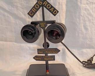 Working Railroad Crossing- 12.5" tall