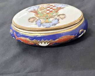 Oval Ceramic Trinket Box	