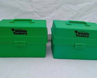 Two Vintage Wildlife Treasury Cases with Cards