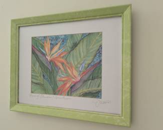 Bird of Paradise & Grasshopper print