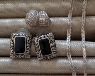 Sterling Silver earrings and bracelet