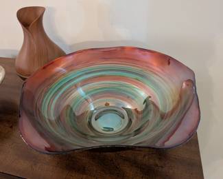Beautiful large glass bowl