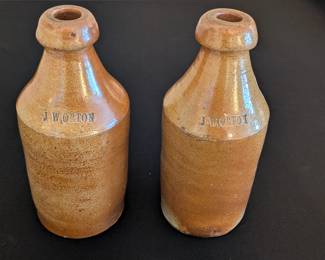 J W Orton stoneware bottles