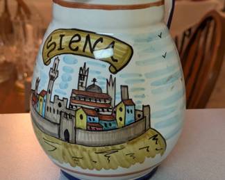 Hand painted pitcher