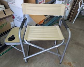 Vintage folding chair with tray