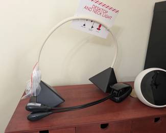 desktop and neck light