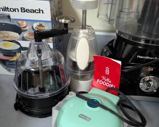 Mini waffle maker, choppers