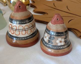 Folk Art pottery bells