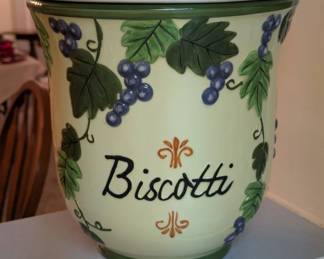 Biscotti cookie jar
