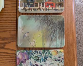 Vintage melamine trays
