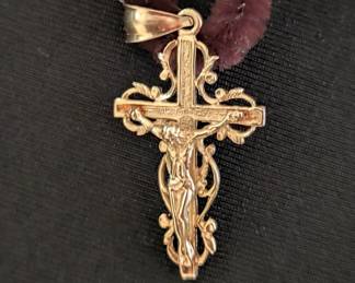 14K Gold Crucifix