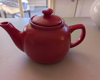 Small red tea pot