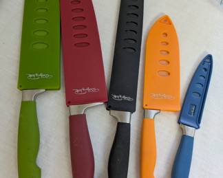 Wolfgang Puck 5 Piece Colored Nonstick Cutlery Knives