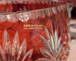 Stunning made in Poland large crystal bowl