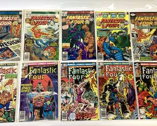169 MARVEL FANTASTIC FOUR COMICS. 15 CENT, 20 CENT, WORLDS GREAT COMIC MAGAZINE. CONSECUTIVE NUMBERS. GREAT COLLECTION