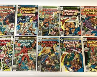 169 MARVEL FANTASTIC FOUR COMICS. 15 CENT, 20 CENT, WORLDS GREAT COMIC MAGAZINE. CONSECUTIVE NUMBERS. GREAT COLLECTION