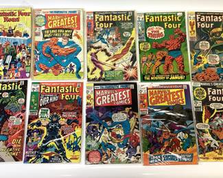 169 MARVEL FANTASTIC FOUR COMICS. 15 CENT, 20 CENT, WORLDS GREAT COMIC MAGAZINE. CONSECUTIVE NUMBERS. GREAT COLLECTION