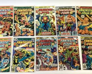 169 MARVEL FANTASTIC FOUR COMICS. 15 CENT, 20 CENT, WORLDS GREAT COMIC MAGAZINE. CONSECUTIVE NUMBERS. GREAT COLLECTION