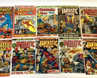 169 MARVEL FANTASTIC FOUR COMICS. 15 CENT, 20 CENT, WORLDS GREAT COMIC MAGAZINE. CONSECUTIVE NUMBERS. GREAT COLLECTION