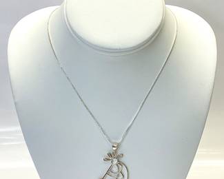 STERLING SILVER KOKOPELLI SET STERLING SILVER 20 INCH BOX CHAIN WITH 2.5 INCH KOKOPELLI PENDANT AND KOKOPELLI DANGLE EARRINGS