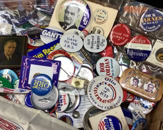 ASSORTED VTG. PRESIDENTIAL & CONGRESSIONAL BUTTON GROUP