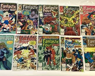 169 MARVEL FANTASTIC FOUR COMICS. 15 CENT, 20 CENT, WORLDS GREAT COMIC MAGAZINE. CONSECUTIVE NUMBERS. GREAT COLLECTION