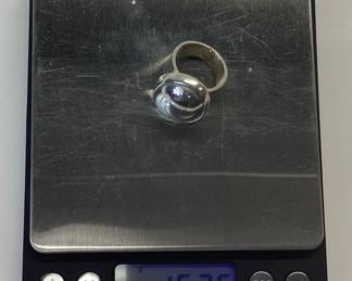 VTG. STERLING SILVER LADIES DOME RING SIZE 7.5 LADIES DOME RING