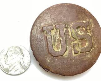 CIVIL WAR ERA U.S BRASS BRIDLE ROSETTE